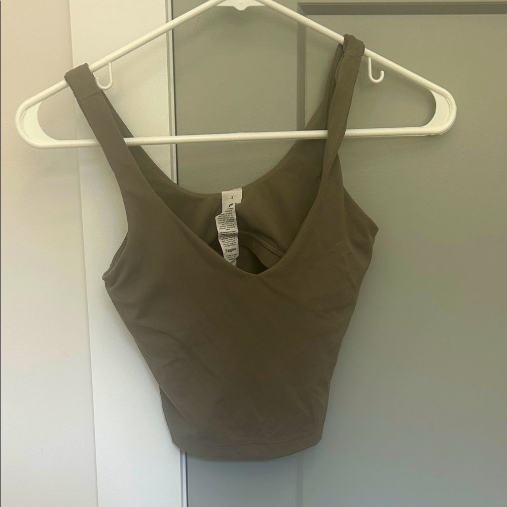 Lululemon olive brown align tank